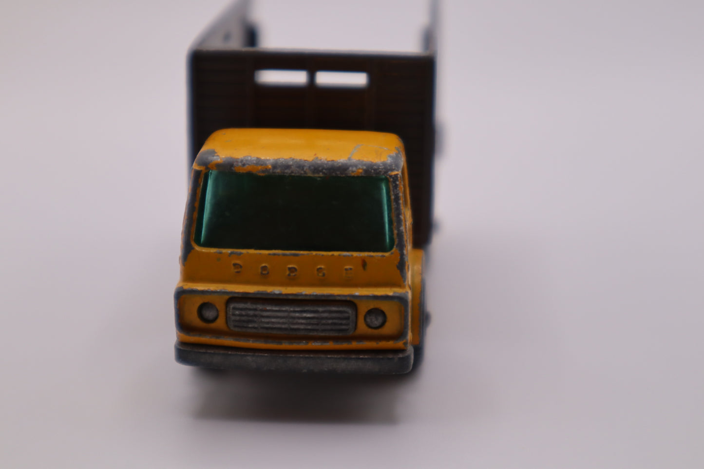 Vintage Lesney Matchbox Series No. 37-C Dodge Cattle Truck Issued 1966 - Loose Black Plastic Wheels