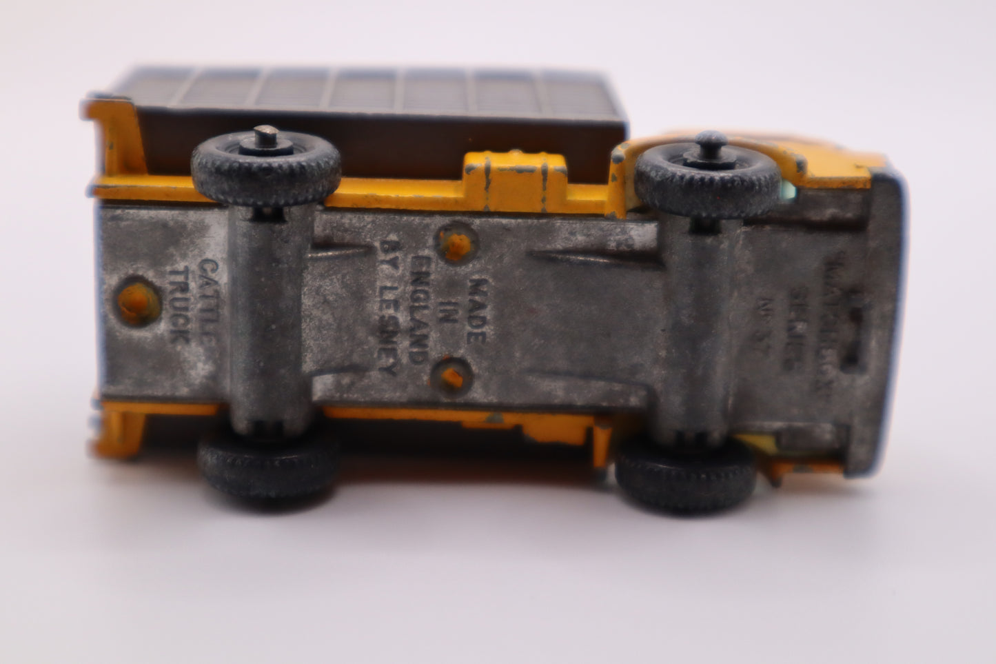 Vintage Lesney Matchbox Series No. 37-C Dodge Cattle Truck Issued 1966 - Loose Black Plastic Wheels